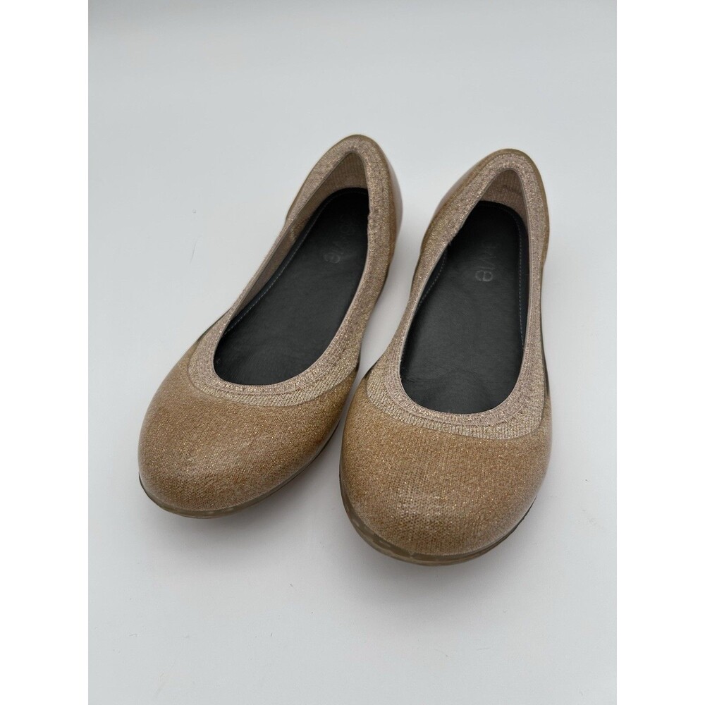 Ja-vie Women’s 5 US Tan Nude Sparkle Jelly Shoes Ballet Flats EU 35